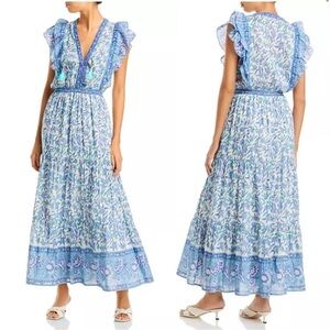 Bell  by Alice Bell Viv Maxi Dress woman’s floral ruffle sleeves size S
